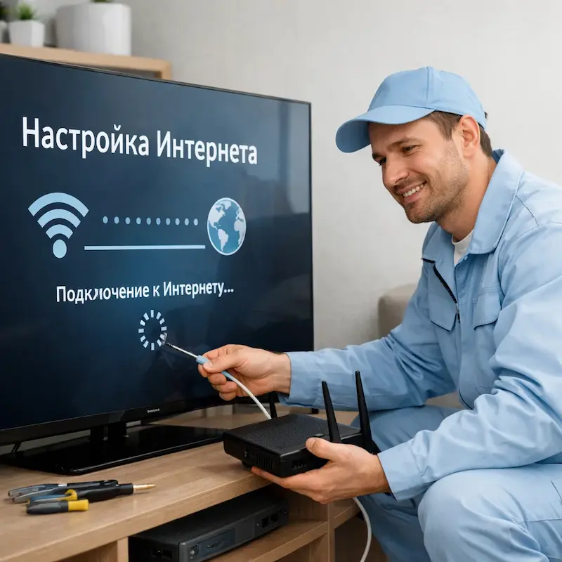 Настройка интернета на ТВ в Подольске