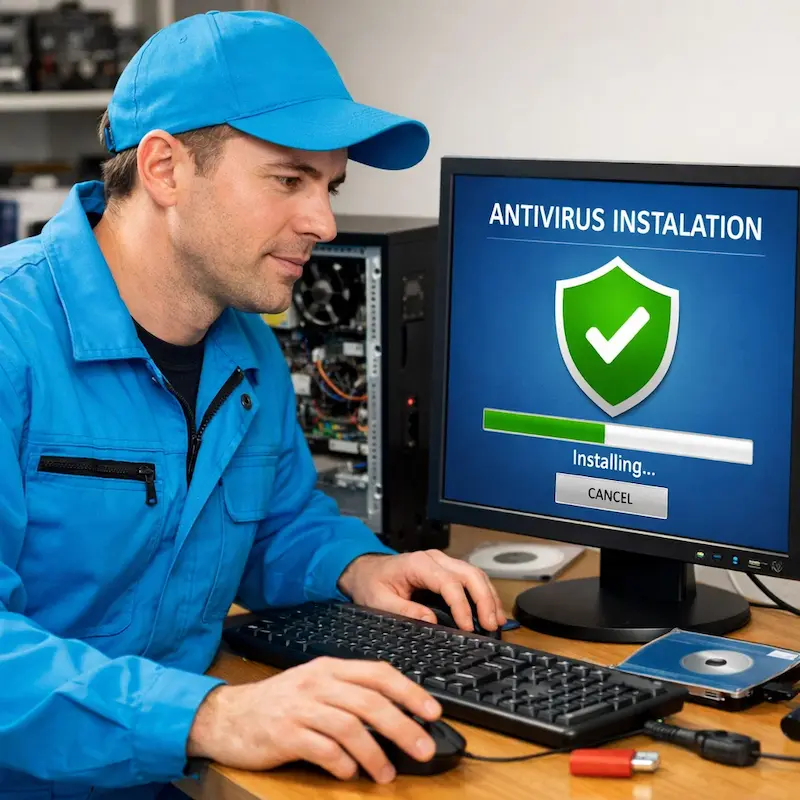 Установка антивируса на ноутбук в Подольске